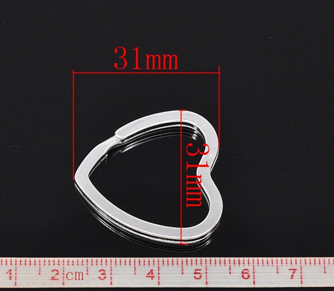 Hj&auml;rtformad nyckelring 31 x 31 mm