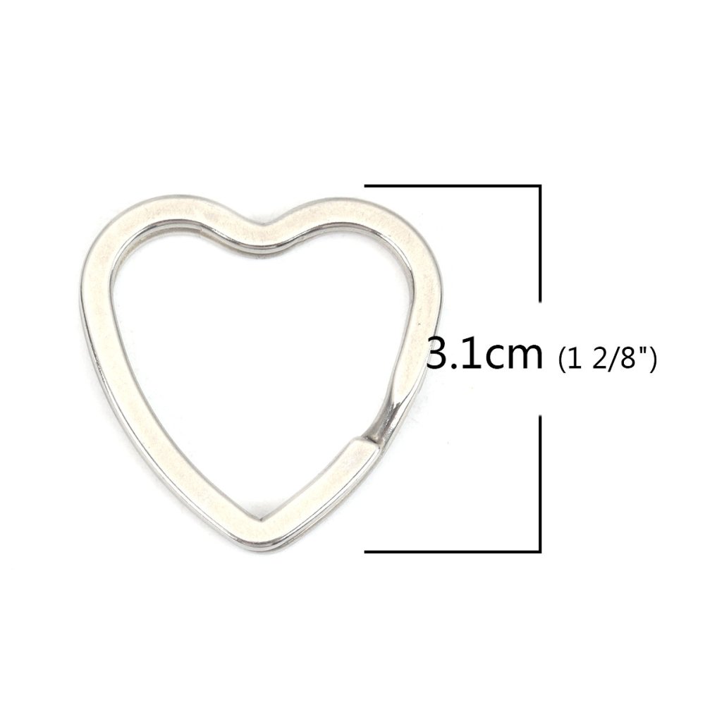 Hjärtformad nyckelring Rostfritt stål 31 x 31 mm