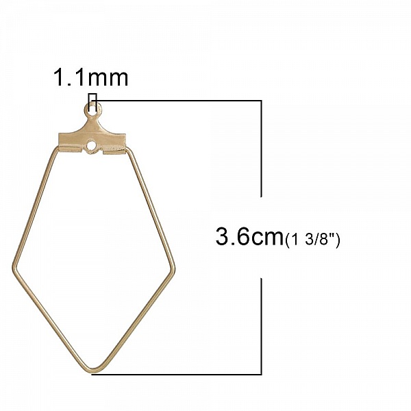 Diamond Primer Gold Earring Holder N&deg;02 x 10 stycken