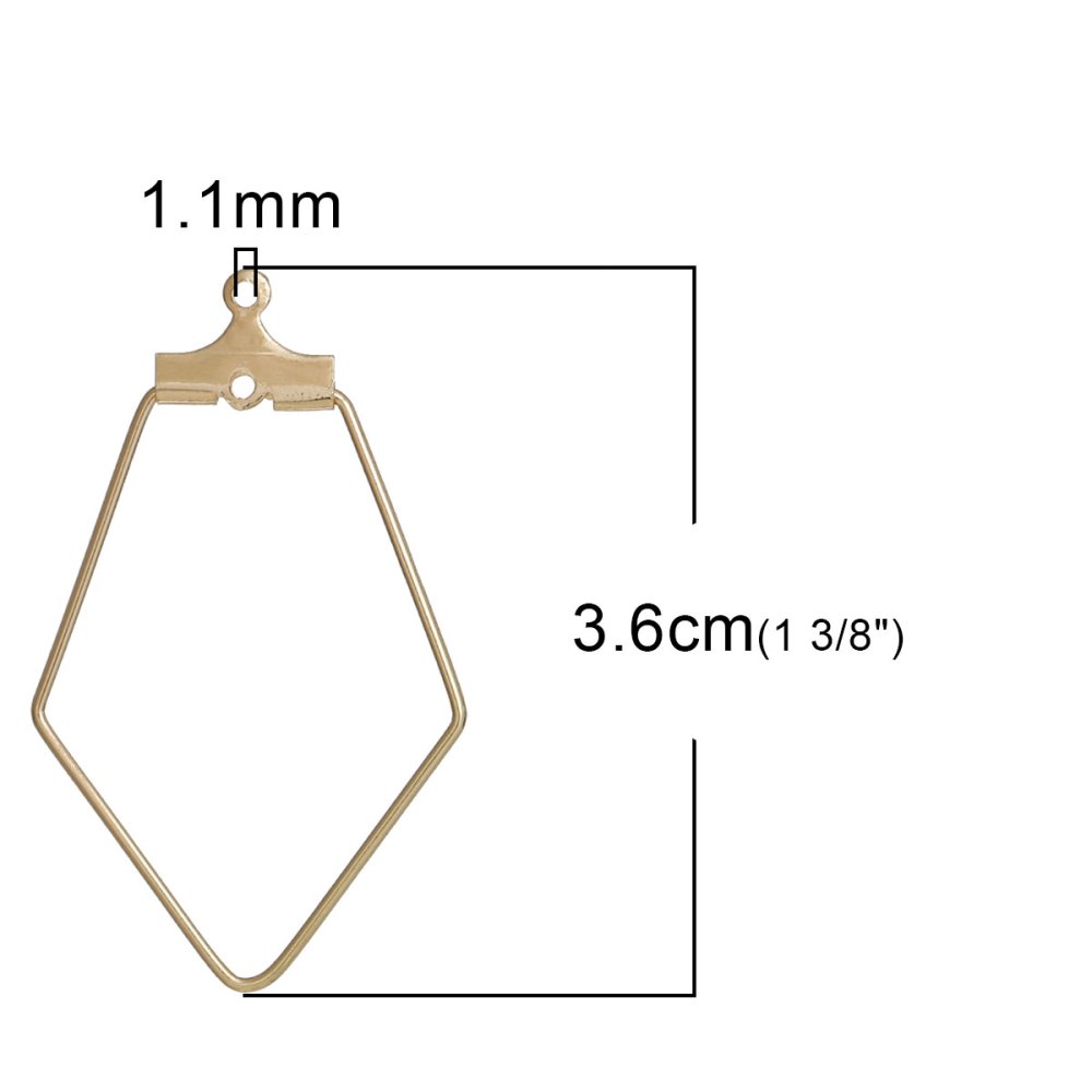 Diamond Primer Gold Earring Holder N°02 x 1 st.