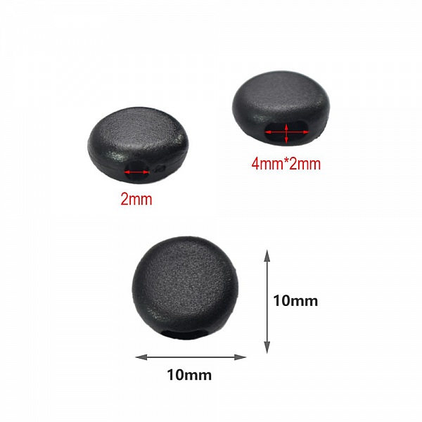 Elastisk f&auml;st&ouml;gla Svart gummikross N&deg;02 x 100 st.