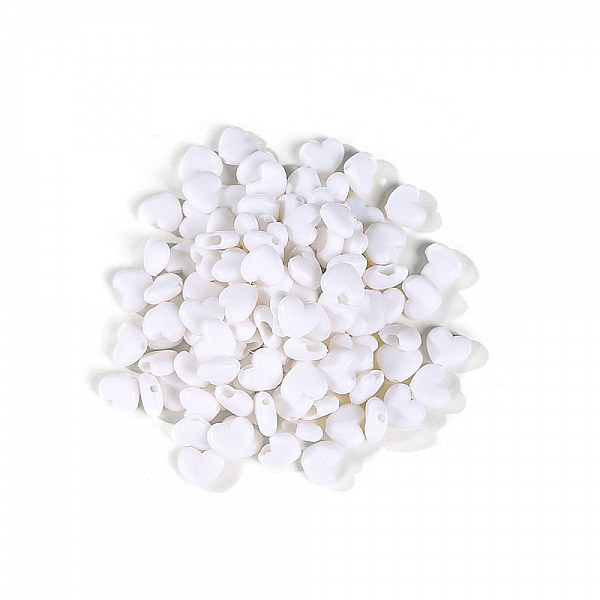 Elastiskt band med vitt gummihj&auml;rta sp&auml;nne N&deg;04 x 10 stycken