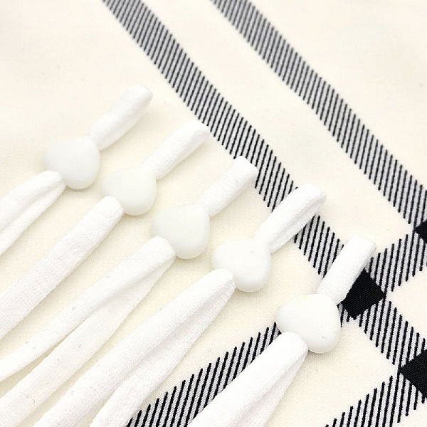 Elastiskt band med vitt gummihj&auml;rta sp&auml;nne N&deg;04 x 10 stycken