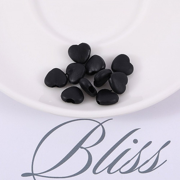 Elastiskt band med svart gummihj&auml;rta sp&auml;nne N&deg;04 x 10 stycken