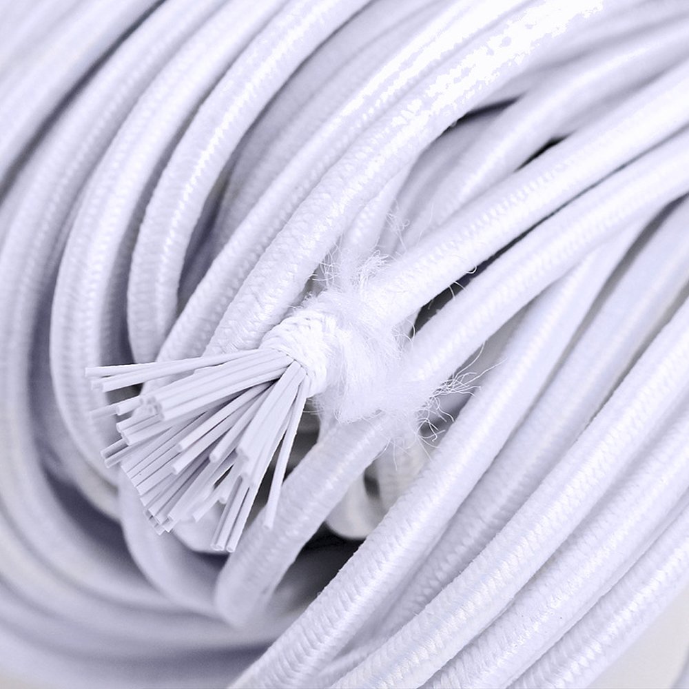 Per meter Rund elastisk 2,5 mm Vit