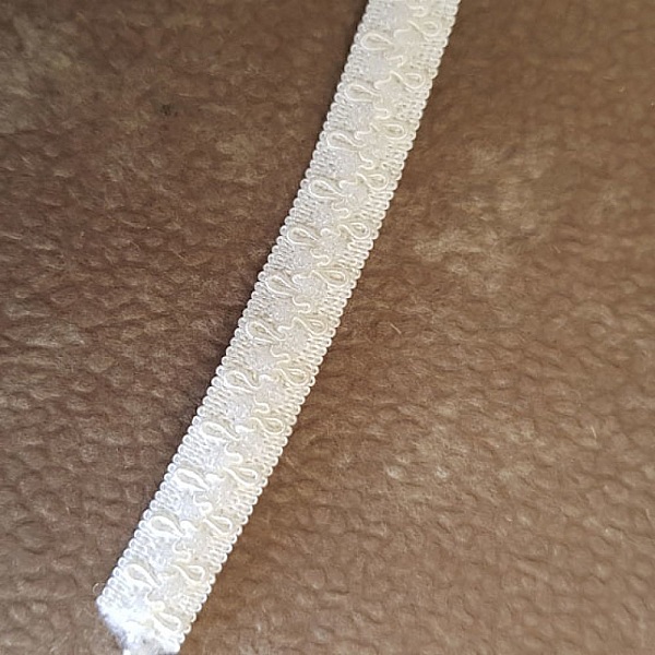 Metervis Fancy vit elastisk 10 mm.