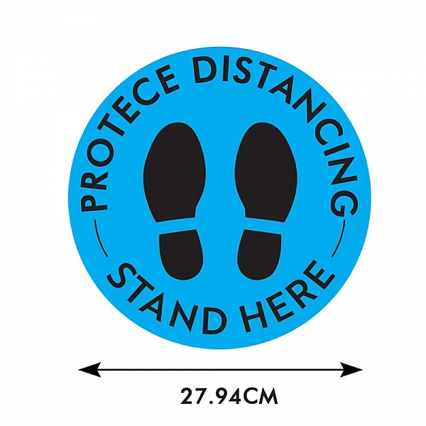 Golvklisterm&auml;rken f&ouml;r social distansering Black and Blue