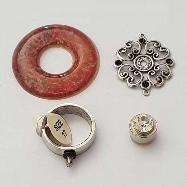 Bague Vis Modulable interchangeable acier inoxydable taille 18 anneau &eacute;pais