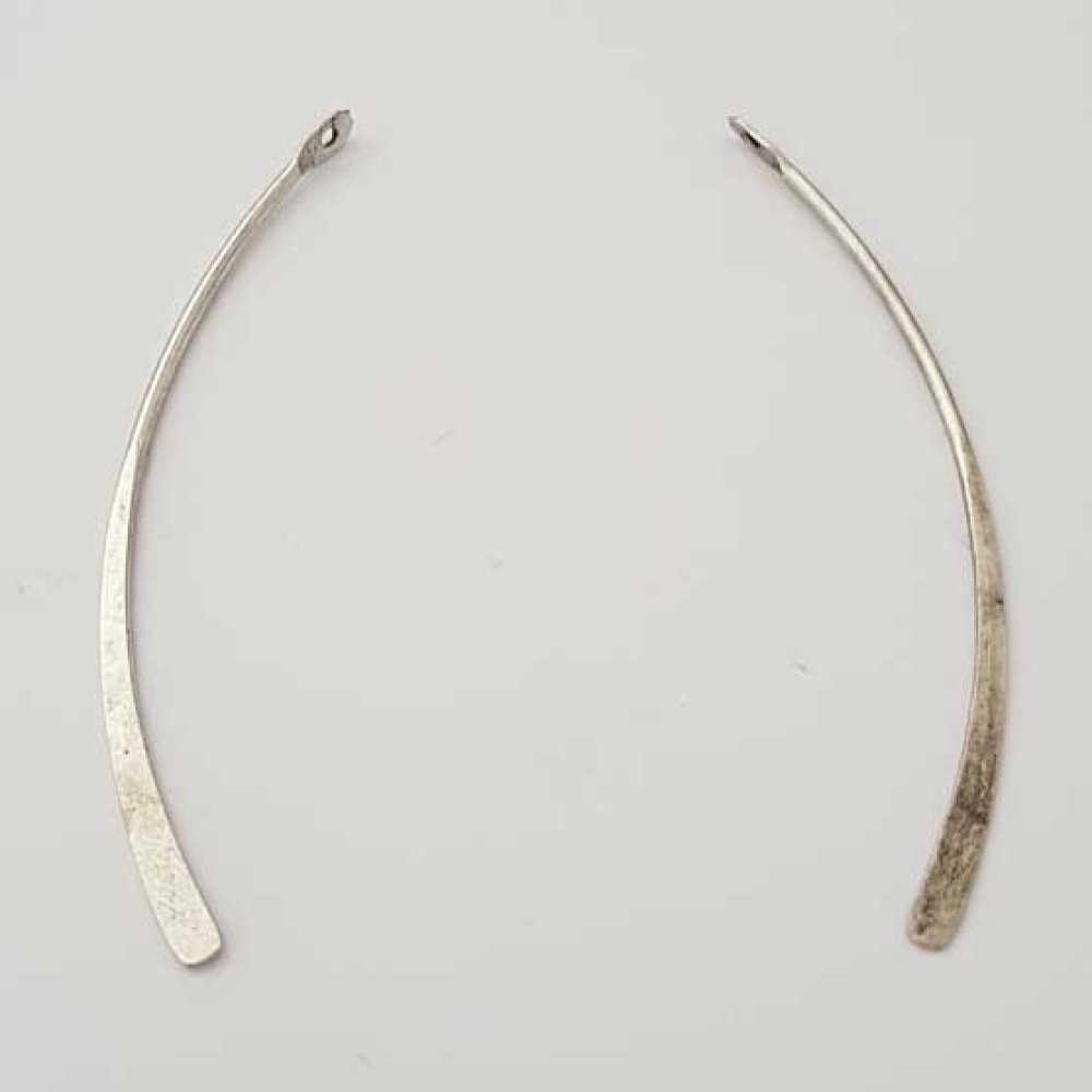 Bar böjd metallstång Silver 1 ring N°01 Silver