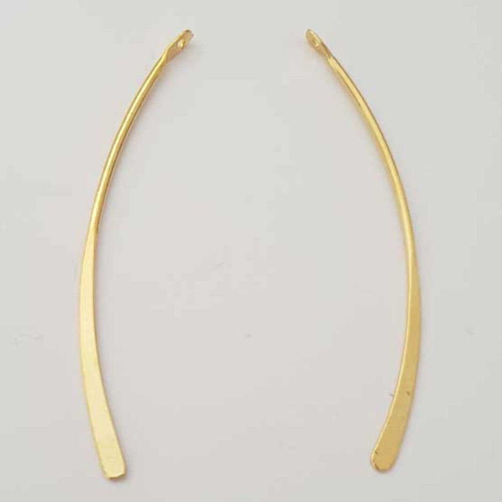 Bar böjd metallstång silver 1 ring N°01 guld