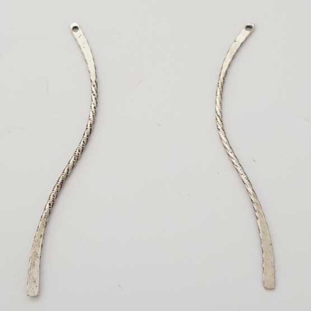 Bar böjd metallstång Silver 1 ring N°03 Silver