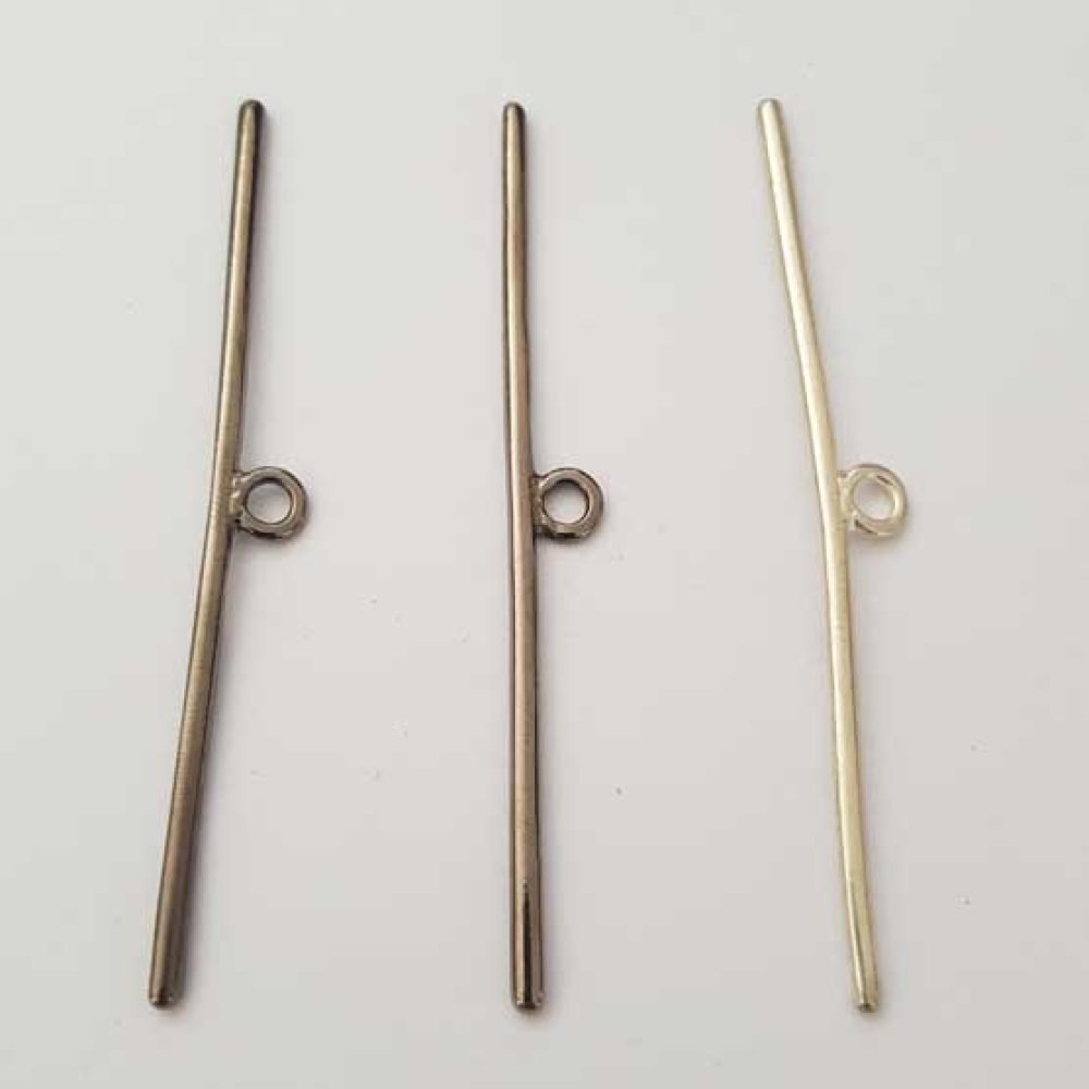 Stång för silver metalllås N°21 set med 3 st.