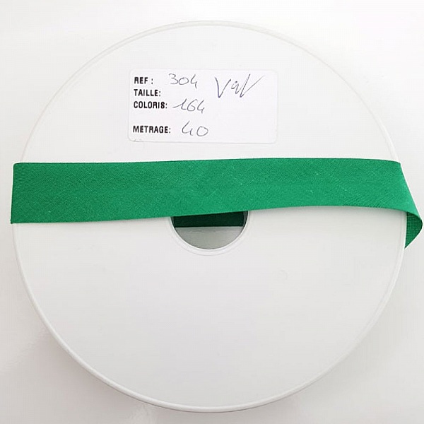 Bias all textil 1 meter krage 164 Gr&ouml;n