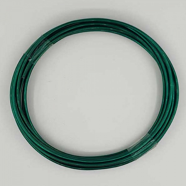 Bobine de 2.5 m&egrave;tres fil aluminium rond 2 mm Vert
