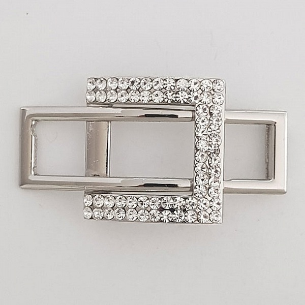 Boucle de ceinture Argent N&deg;19 Strass