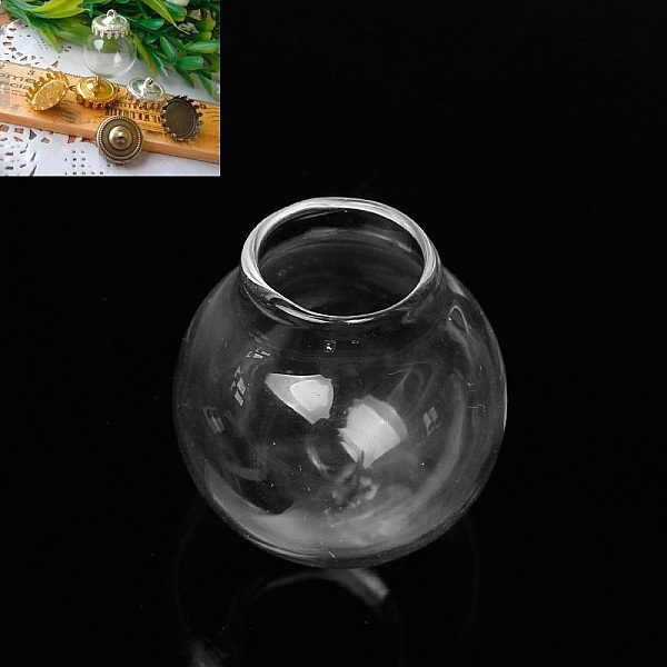 Globe en verre transparent de 35 mm à remplir.