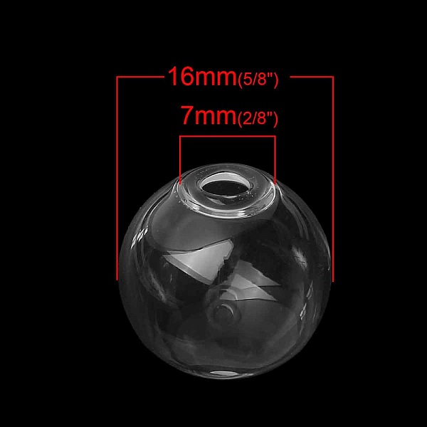 Glaskulor runda 16mm 20 stycken att fylla