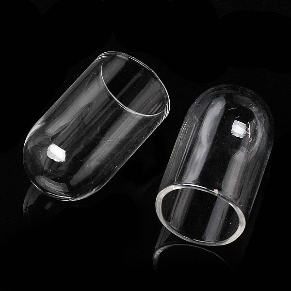 Glaskulor r&ouml;r 01 p&aring; 24mm 5 stycken