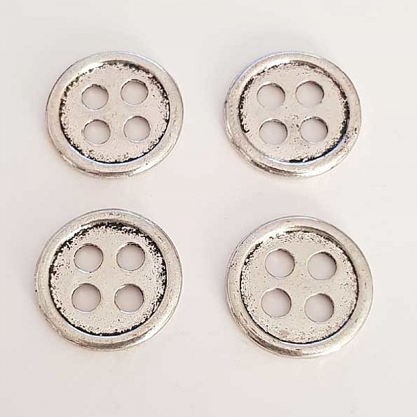 Bouton Argent N&deg;29 de 28 mm Rond
