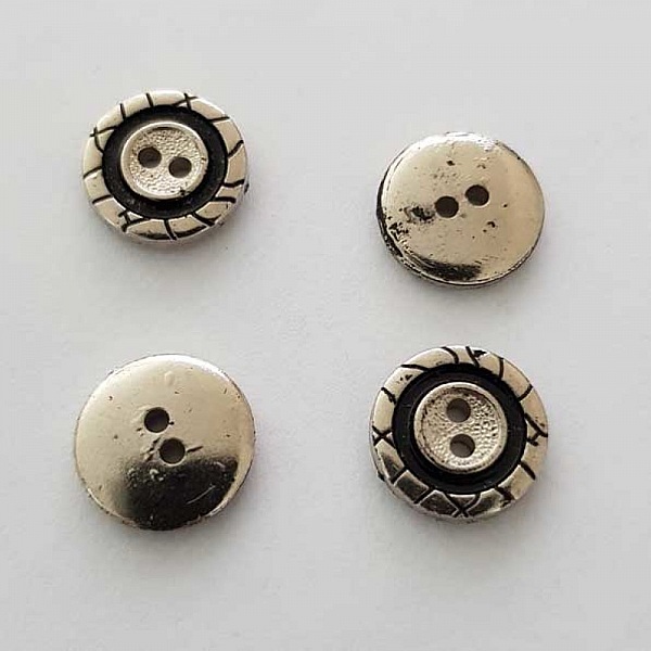 Bouton Argent N&deg;30 de 12 mm Rond