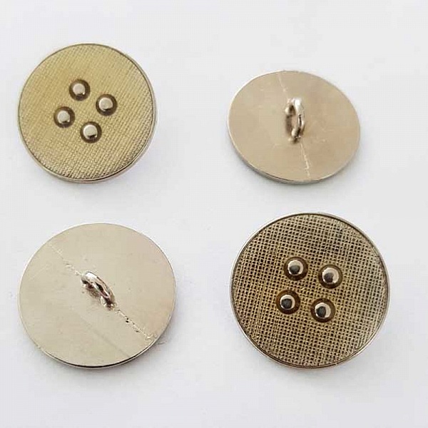 Bouton Argent/Or N&deg;38 de 23 mm Rond