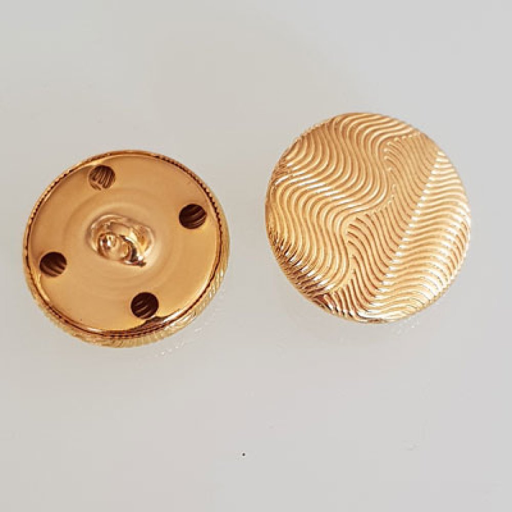 23mm guldknapp N°01 rund