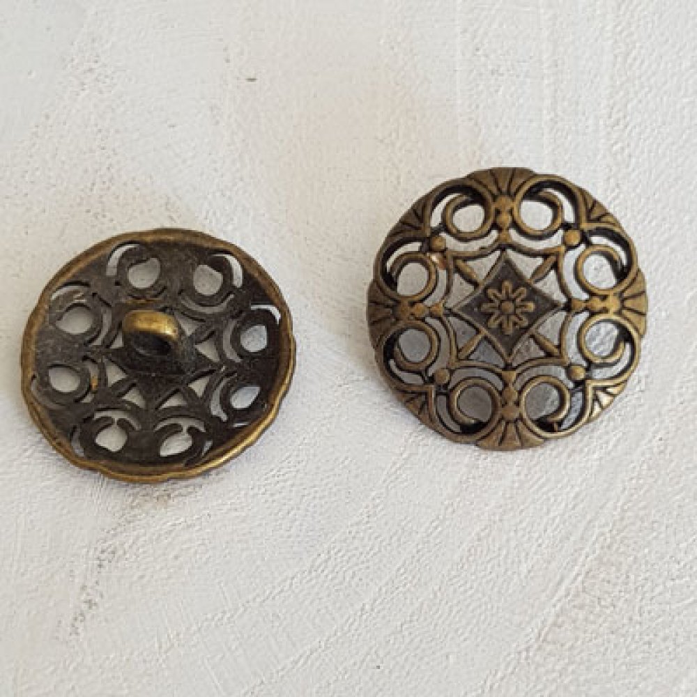 21mm rund nr 16 guldknopp