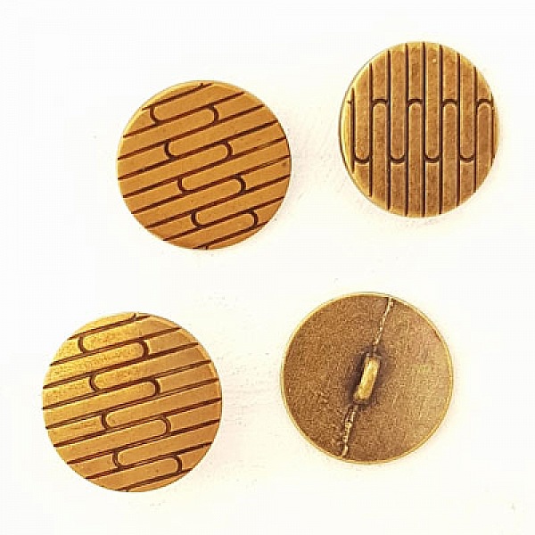 21 mm guldknapp N&deg;17 rund