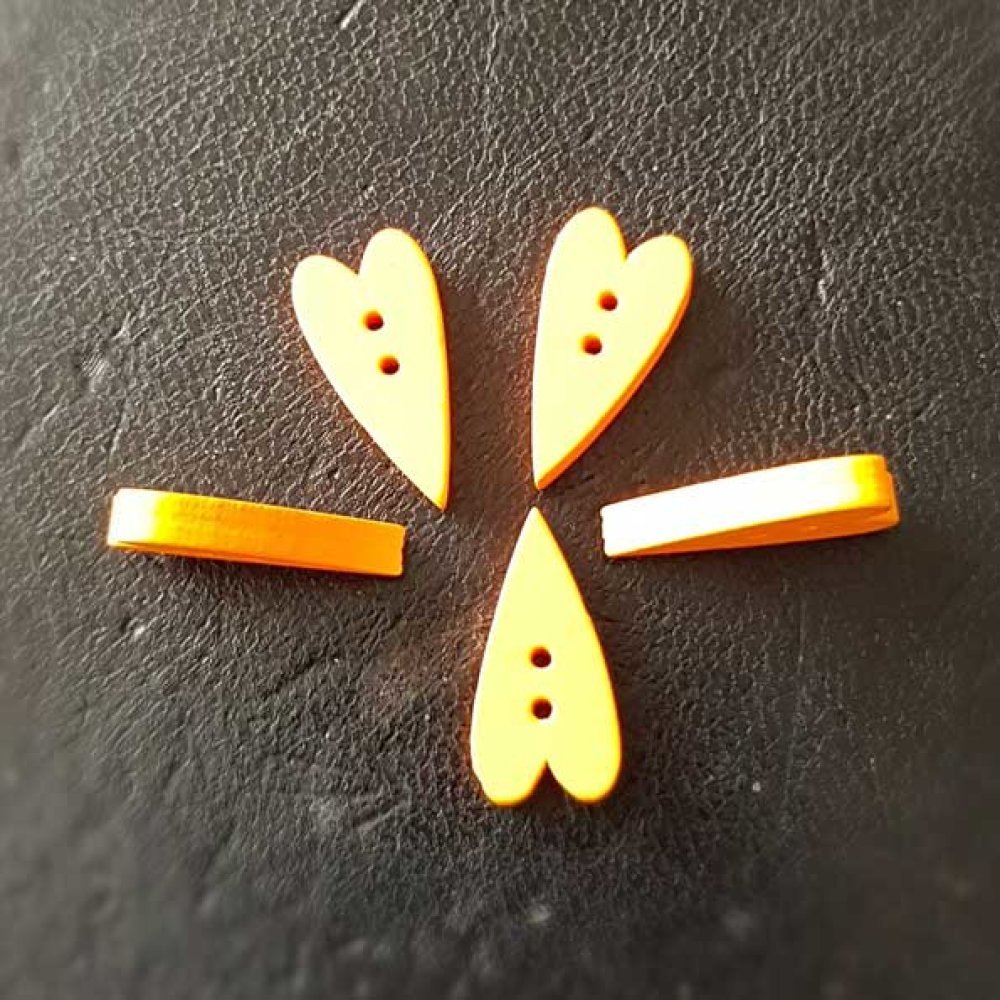 Trähjärteknapp orange N°02-03