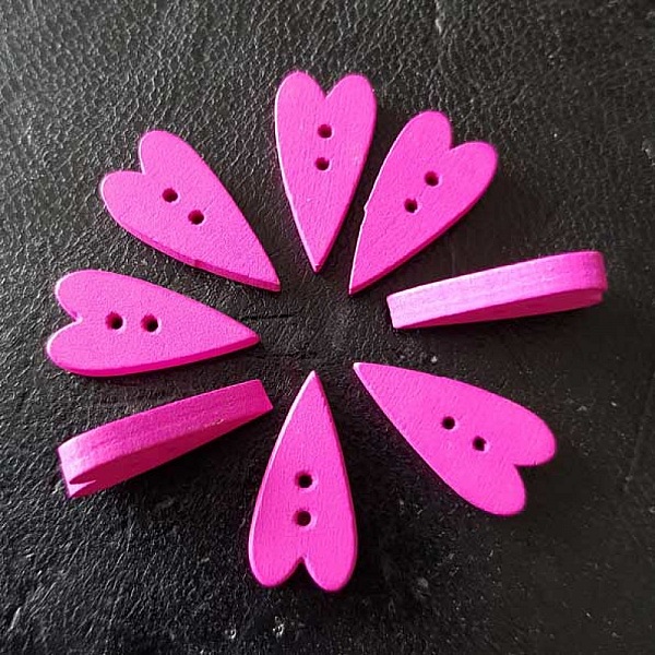 Tr&auml;hj&auml;rta knapp lila N&deg;02-07