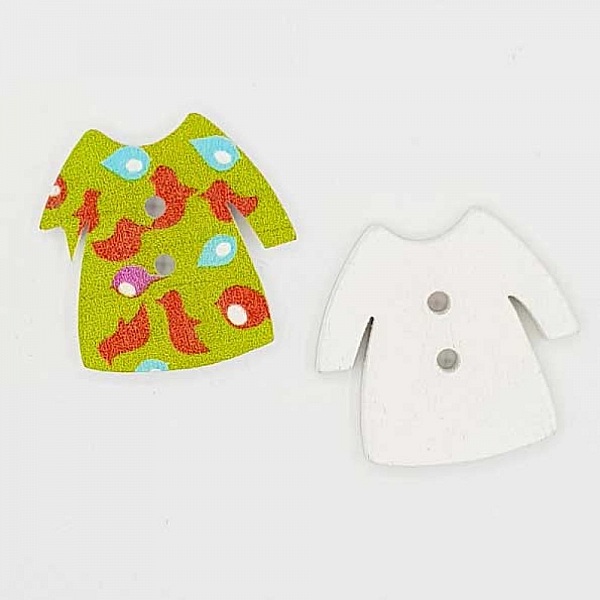 Gr&ouml;n kl&auml;nning med tr&auml;knapp N&deg;02-01