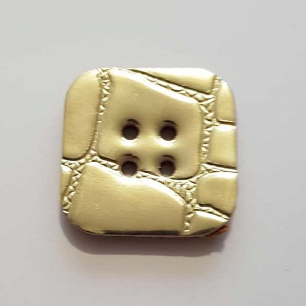 Bouton cuir vintage Carr&eacute; 41 mm N&deg;11