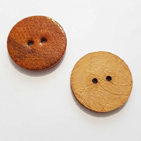 Bouton cuir vintage Rond 44 mm N&deg;09