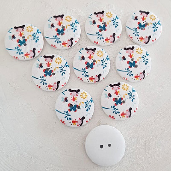 Tr&auml;knopp blommor 30 mm N&deg;04 x 10 stycken