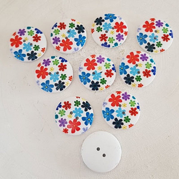 Tr&auml;knopp blommor 30 mm N&deg;08 x 10 stycken