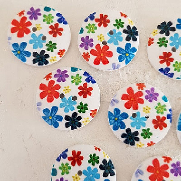 Tr&auml;knopp blommor 30 mm N&deg;08 x 10 stycken