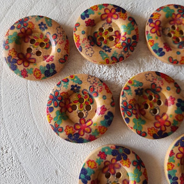 Tr&auml;knopp blommor 30 mm N&deg;10 x 10 stycken