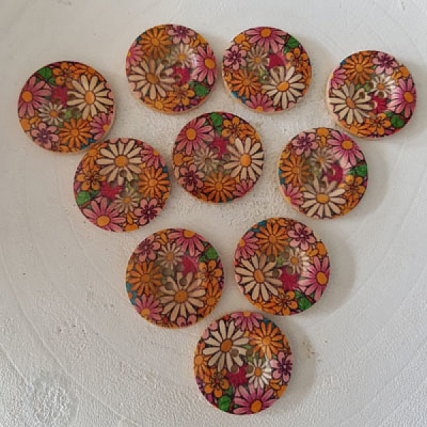 Tr&auml;knopp blommor 30 mm N&deg;11 x 10 stycken