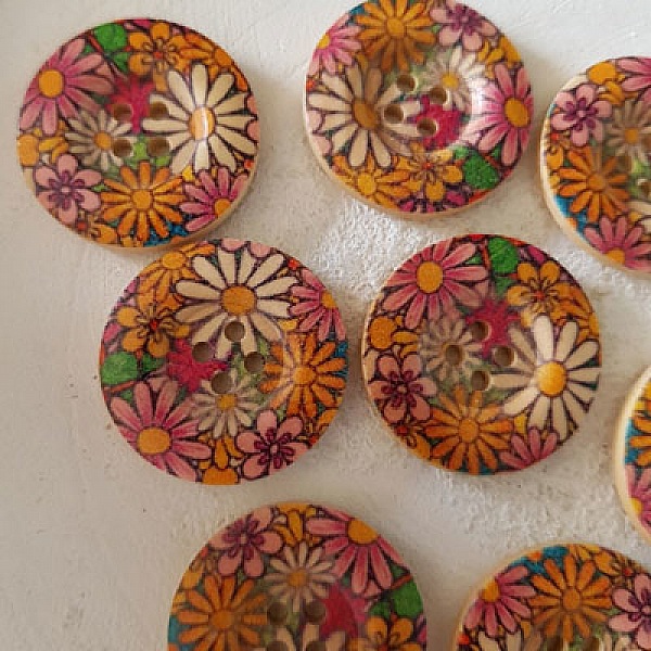 Tr&auml;knopp blommor 30 mm N&deg;11 x 10 stycken