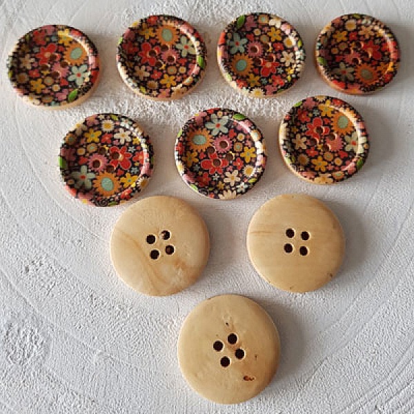 Tr&auml;knopp blommor 30 mm N&deg;12 x 10 stycken