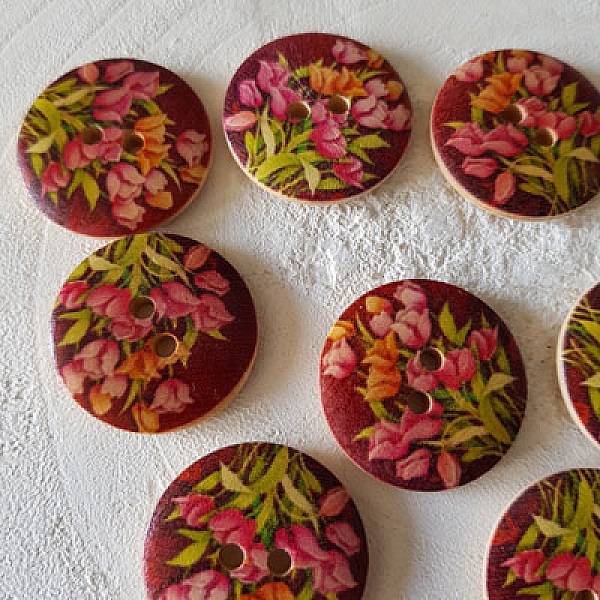 Tr&auml;knopp blommor 30 mm N&deg;14 x 10 stycken