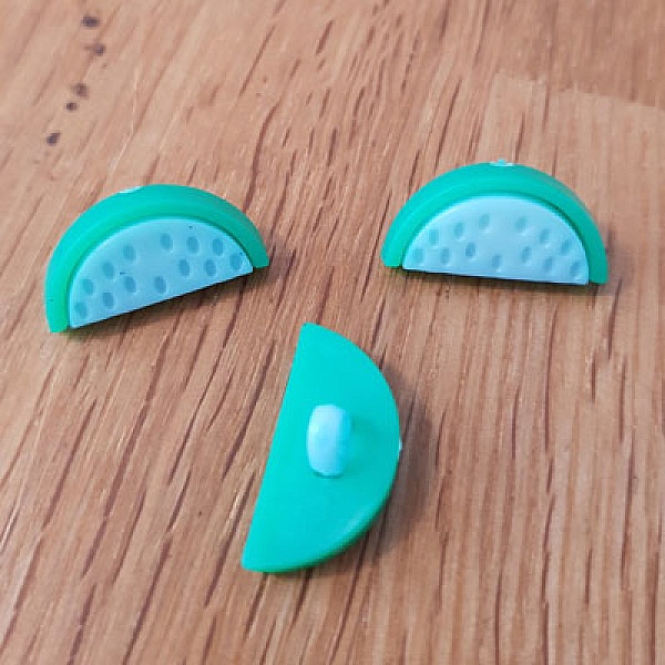 Knapp med vattenmelonm&ouml;nster f&ouml;r barn nr 11 medium bl&aring;