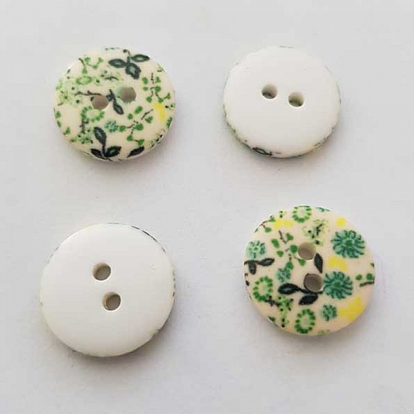 Bouton fantaisie &agrave; fleurs 18 mm N&deg;01