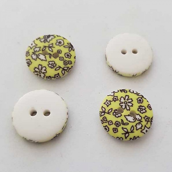 Bouton fantaisie &agrave; fleurs 18 mm N&deg;03