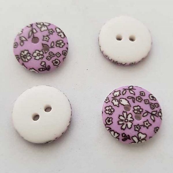 Bouton fantaisie &agrave; fleurs 18 mm N&deg;05