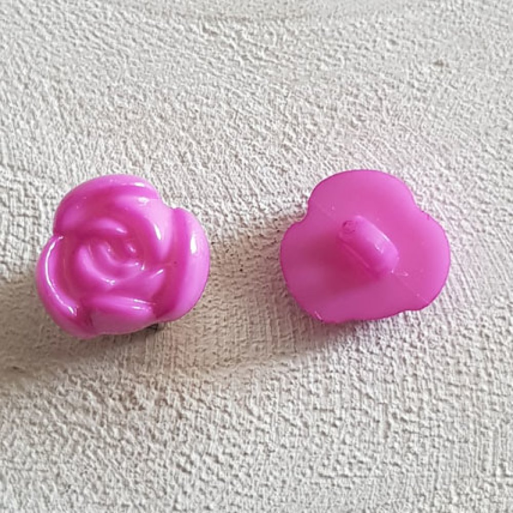 Fantasiknappar för barn och bebisar Blomdesign N°01-13 Lila