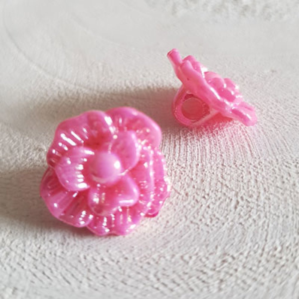 Knapp fantasi, barn, bebisar Blomsmönster N°02-06 Rosa