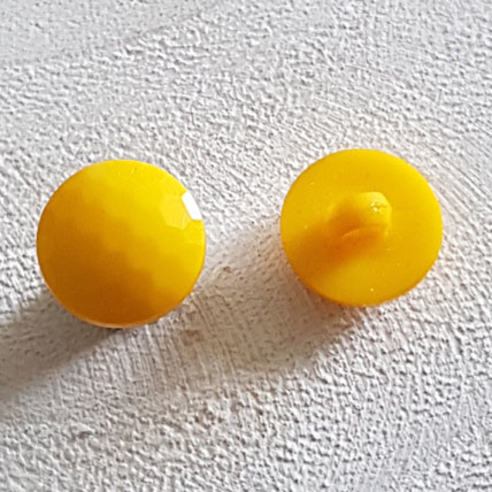 Fantasiknappar för barn och spädbarn Platt facetterat mönster N°05-01 Gul 01