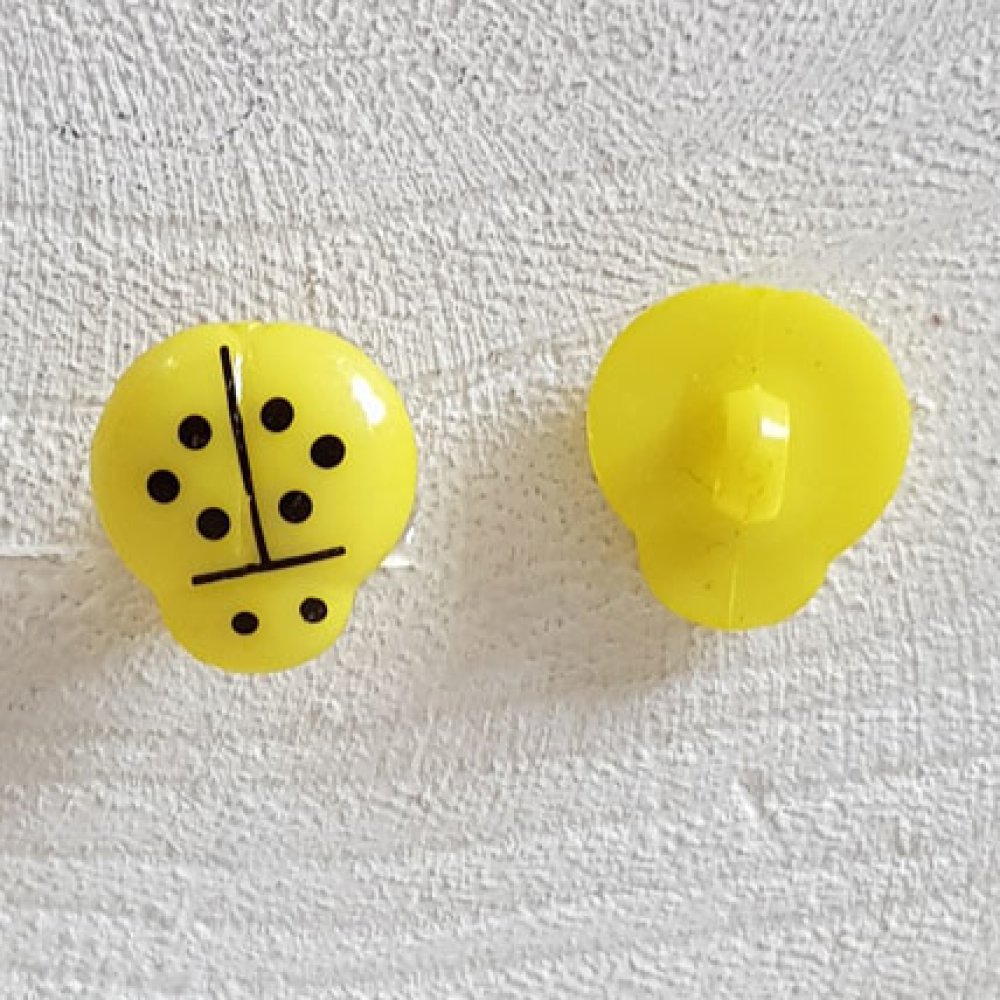 Knapp fantasi, barn, bebisar Ladybird mönster N°01-07 Ljusgul