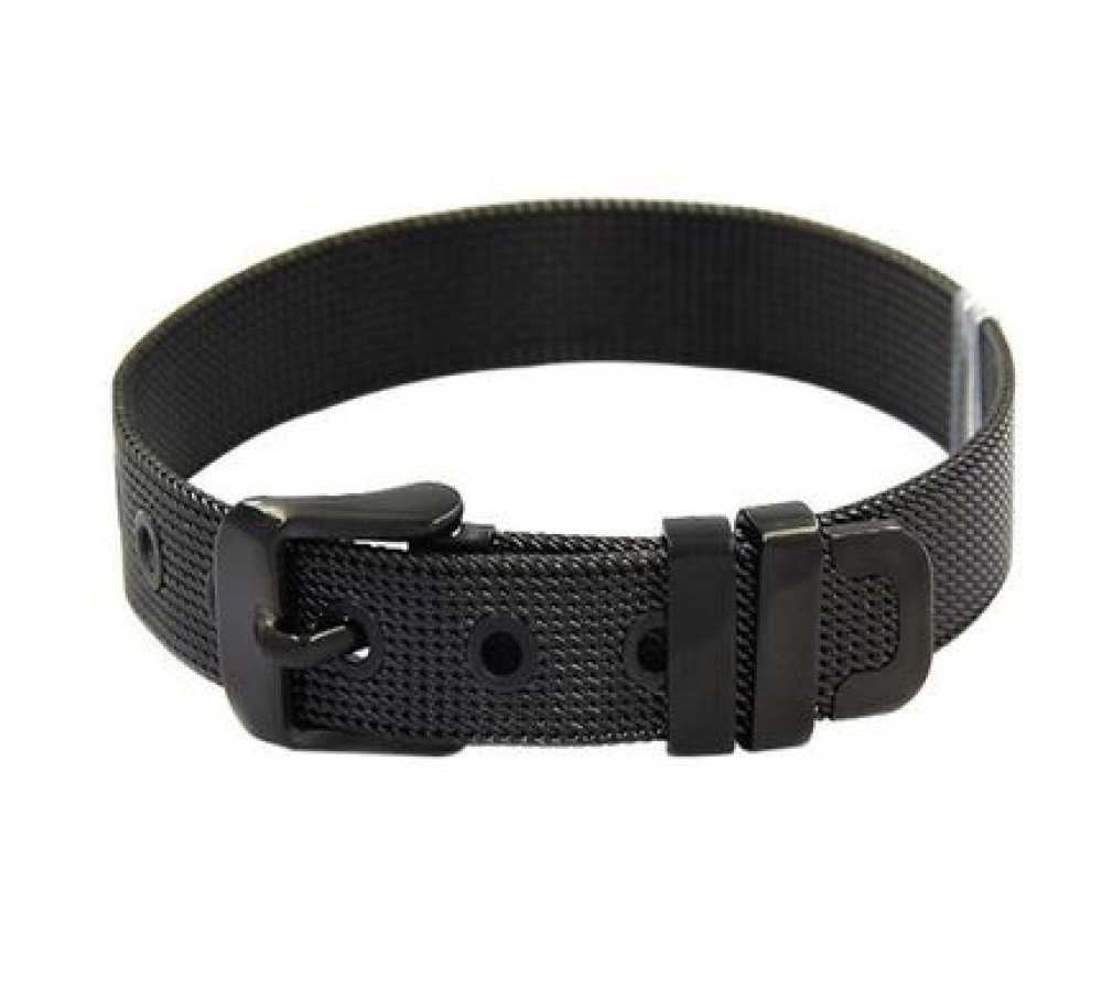Rostfritt stål armband 10 mm svart